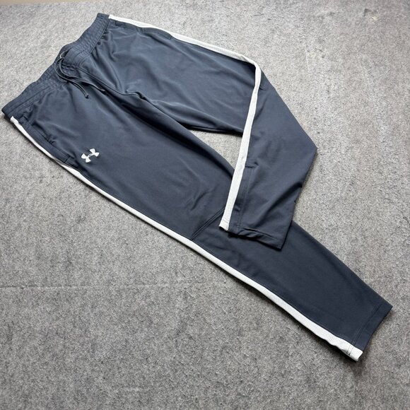 Under Armour Men's Sportstyle Pique Pants XL Gray Fitted Tapered Zip Pockets 31" - Picture 1 of 16